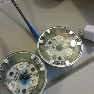 Led Lights Soldered new marine wire leads and filled with casting epoxy