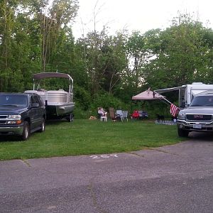 Camping at Caesar Creek Lake State Park, Ohio.