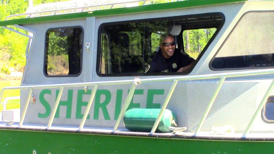 Deputy Tyrus coming by to see the boat with 2 dudes and 12 chicks on it.