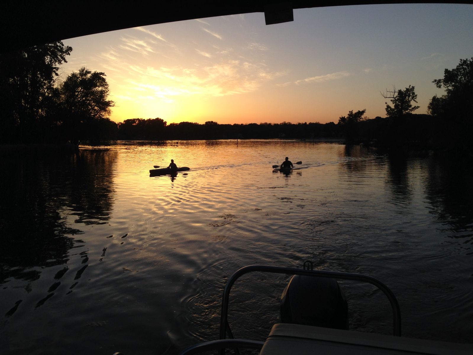 Sunset with Kayaks