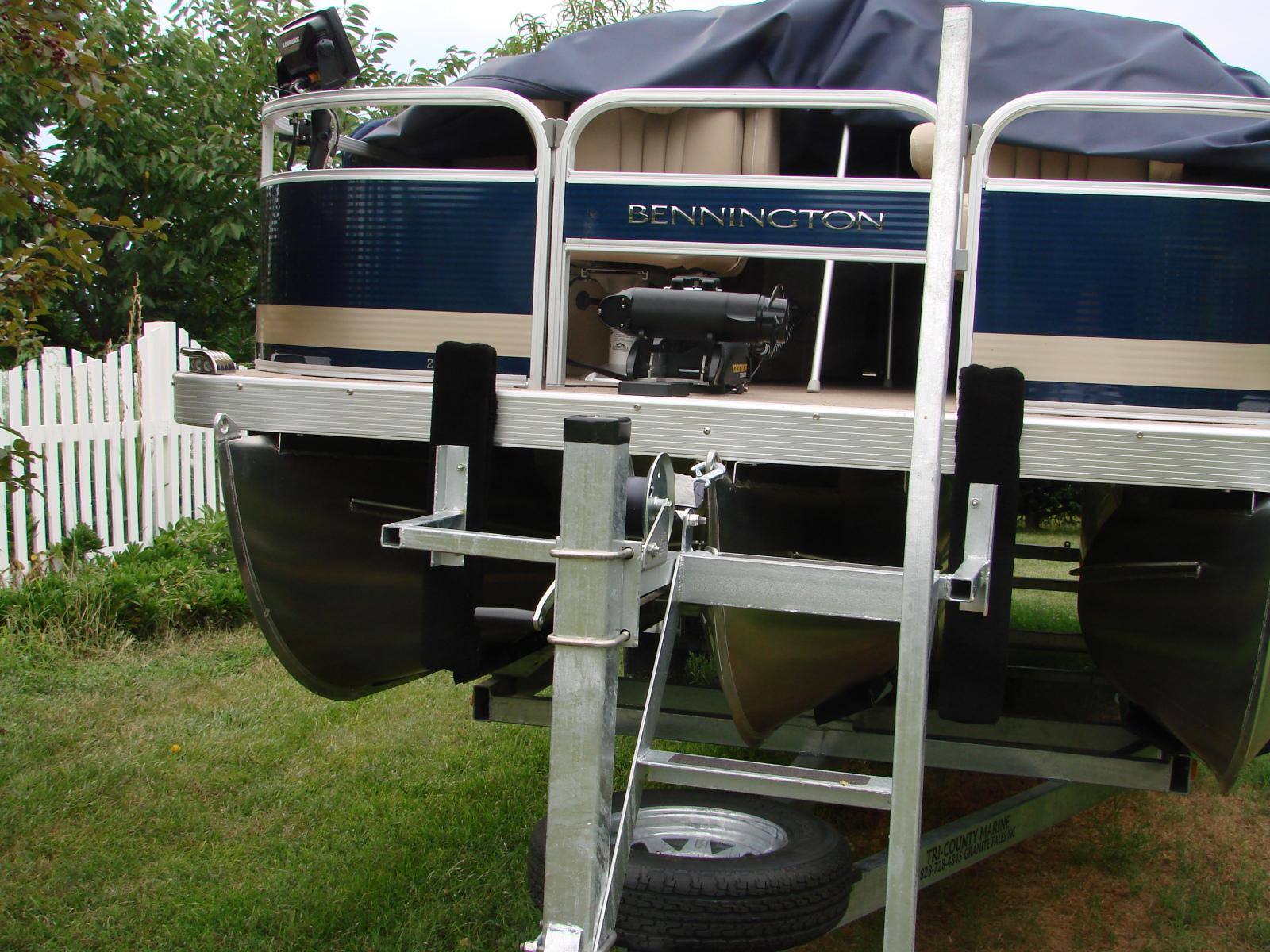 Trailer with ladder on port side