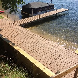 Seawall and deck