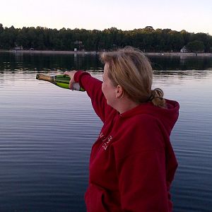 My Wife Christning Our Boat