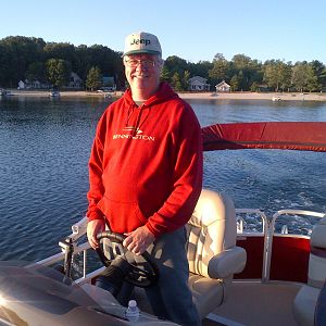 Our maiden voyage on Starvation Lake, MI, Aug 17, 2012