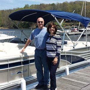First timers - The boat is in the lake (Lake Wallenpaupack)!