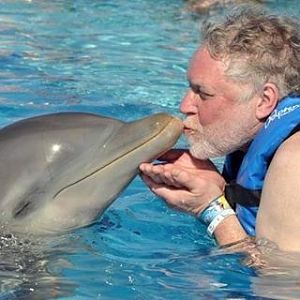 Porpoise and me in an intimate moment