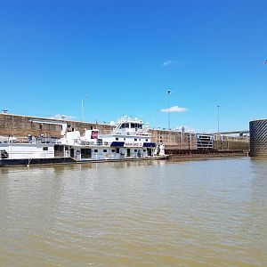 Barge into the lock