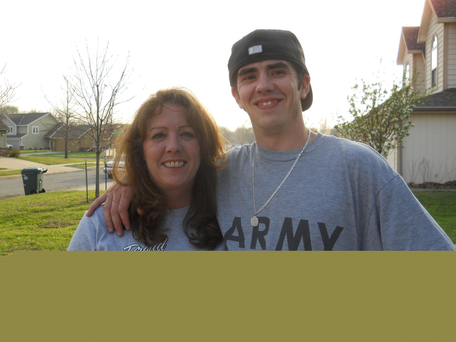 Brenda & oldest son Aaron S.I.T. Ft.Jackson S.C.