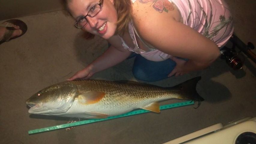 Daughter Shauna with a 40" Red