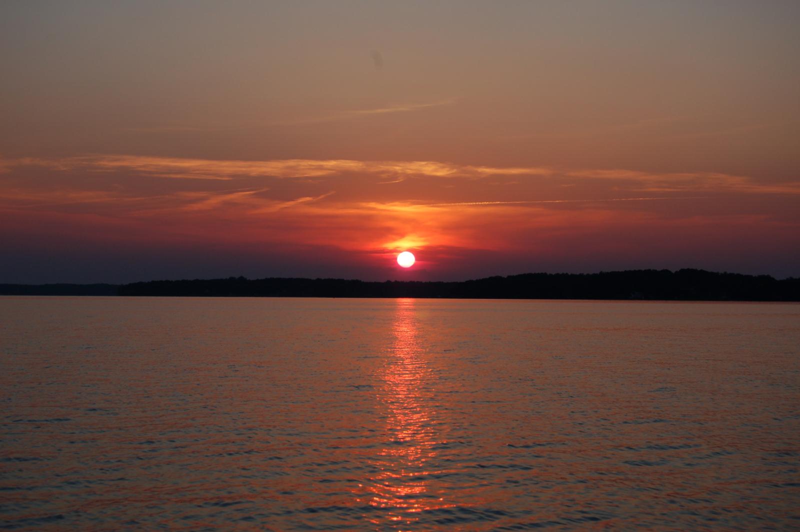 First sunset aboard Bennington