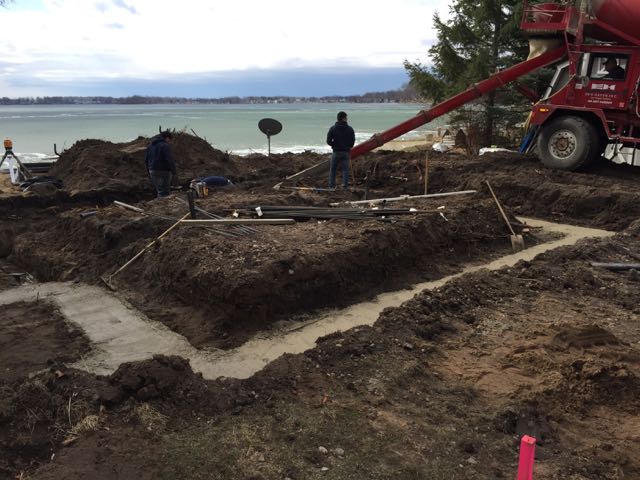 Garage footings