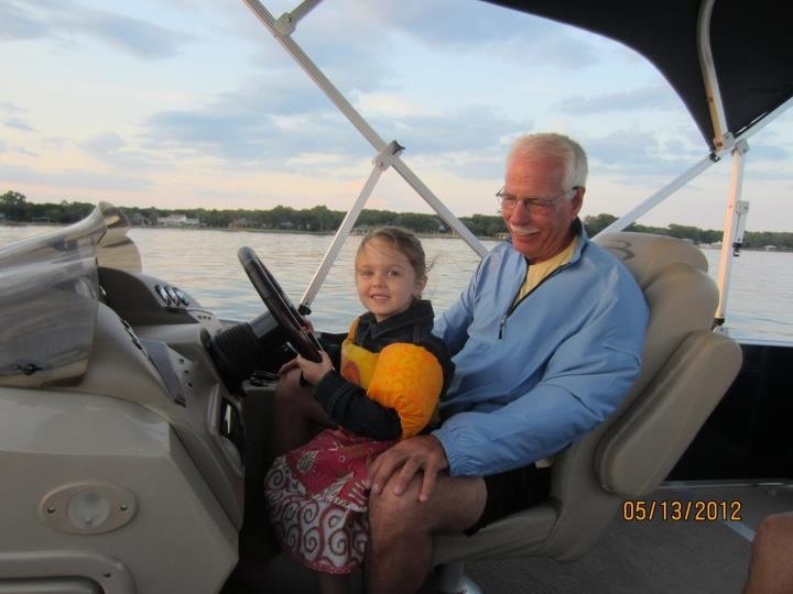 Granddaughter at the helm