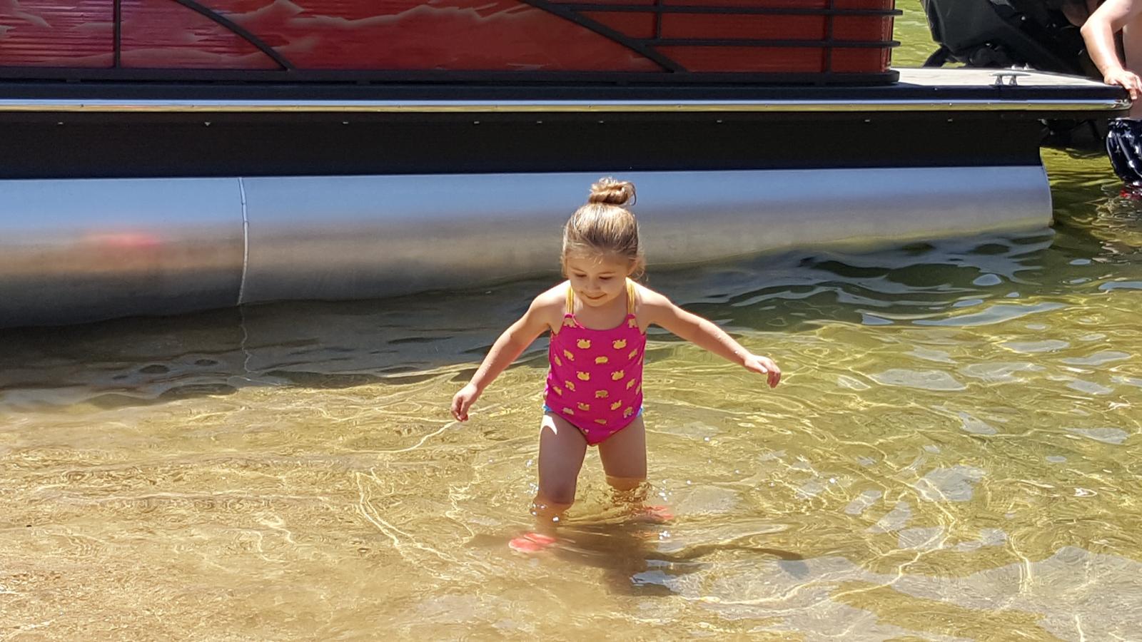 My little girl enjoying some time at the sand bar