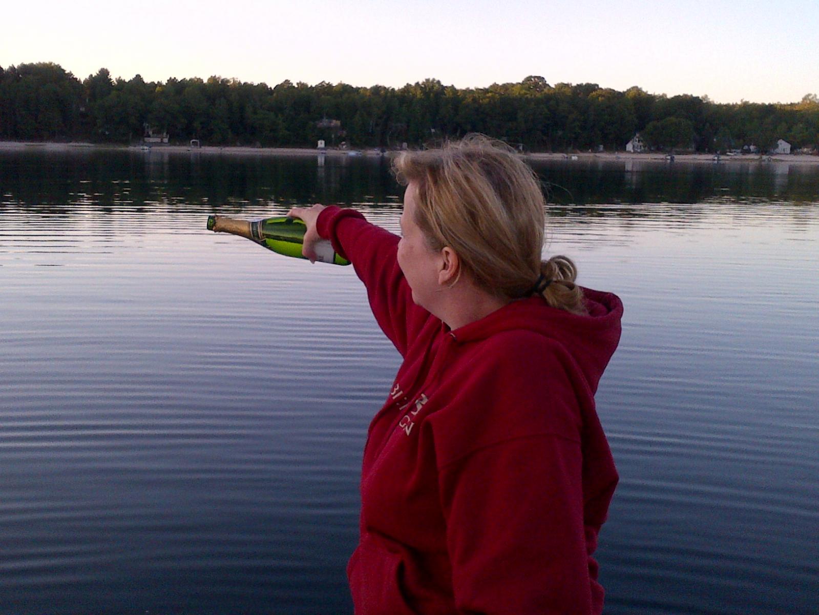 My Wife Christning Our Boat