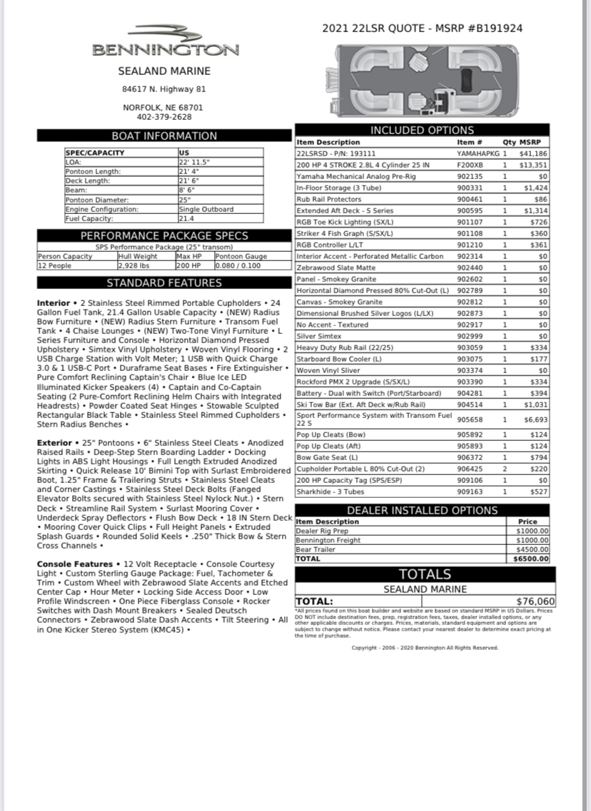 Our 22LSR Specs