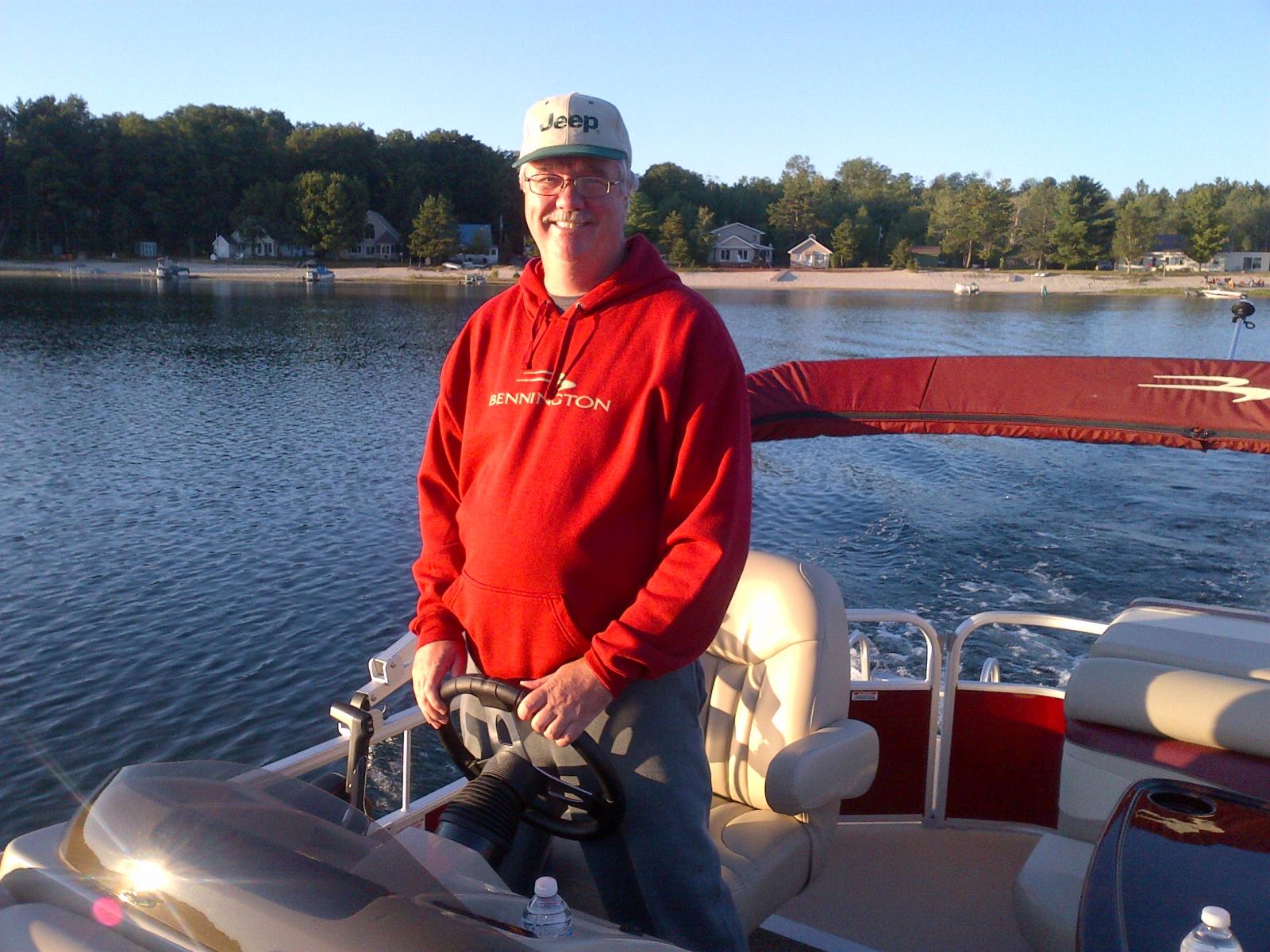 Our maiden voyage on Starvation Lake, MI, Aug 17, 2012