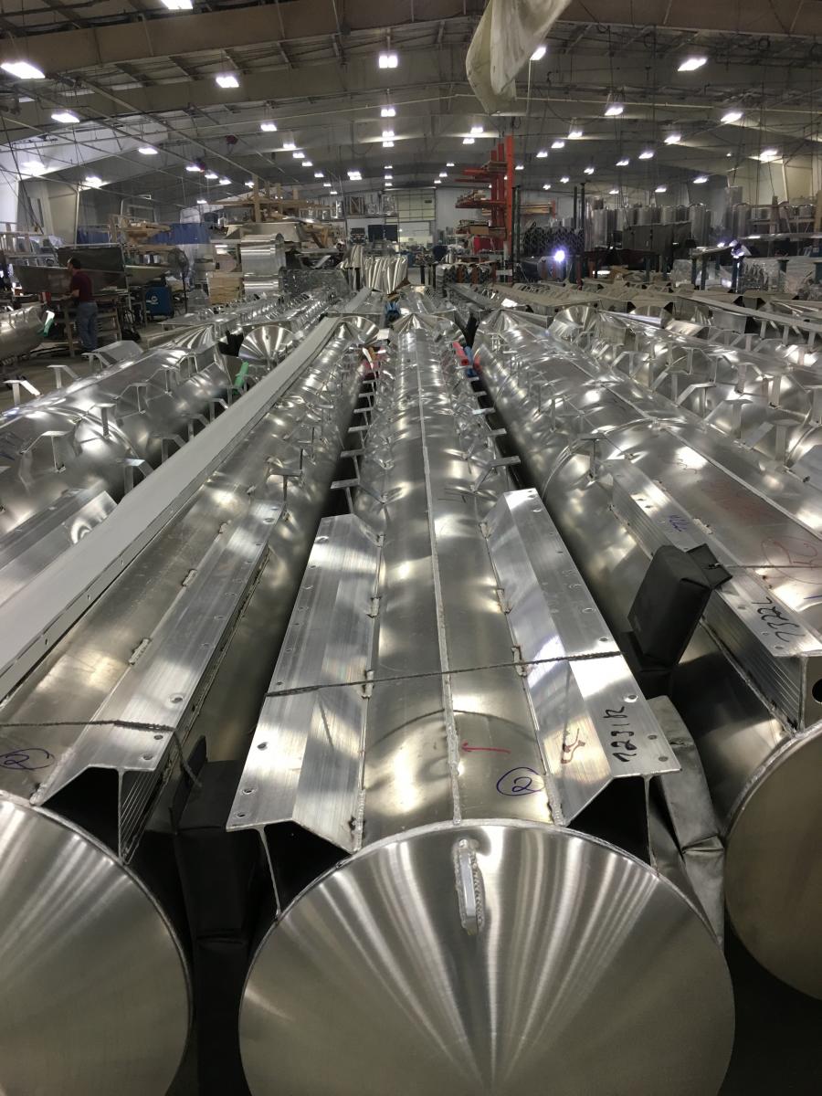 Tubes at the factory awaiting construction